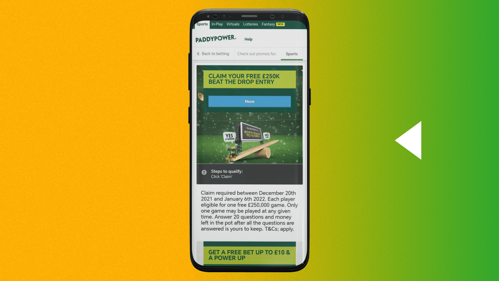 To download the Paddy Power app you need to go to the mobile site