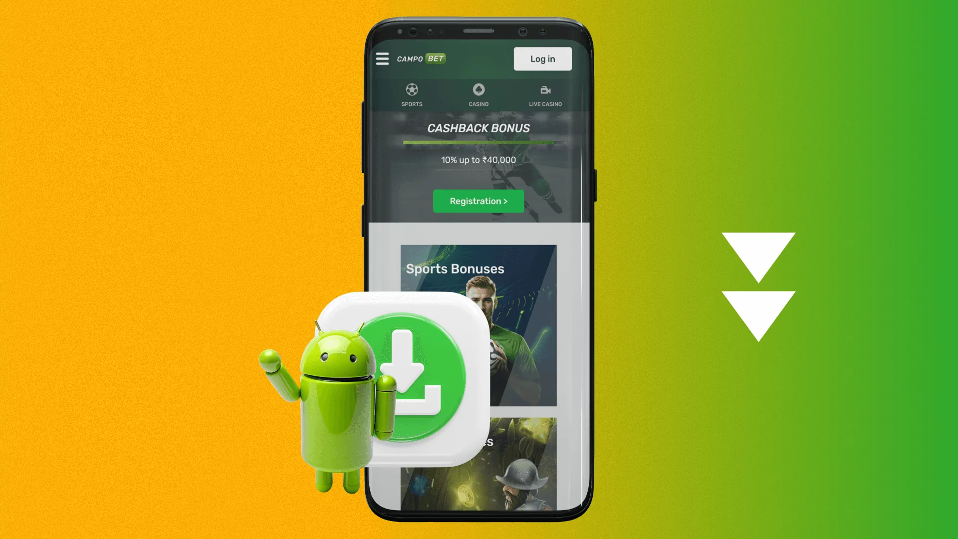 To download the Campobet app Indian players need to go to the mobile version of the website and find the app download button