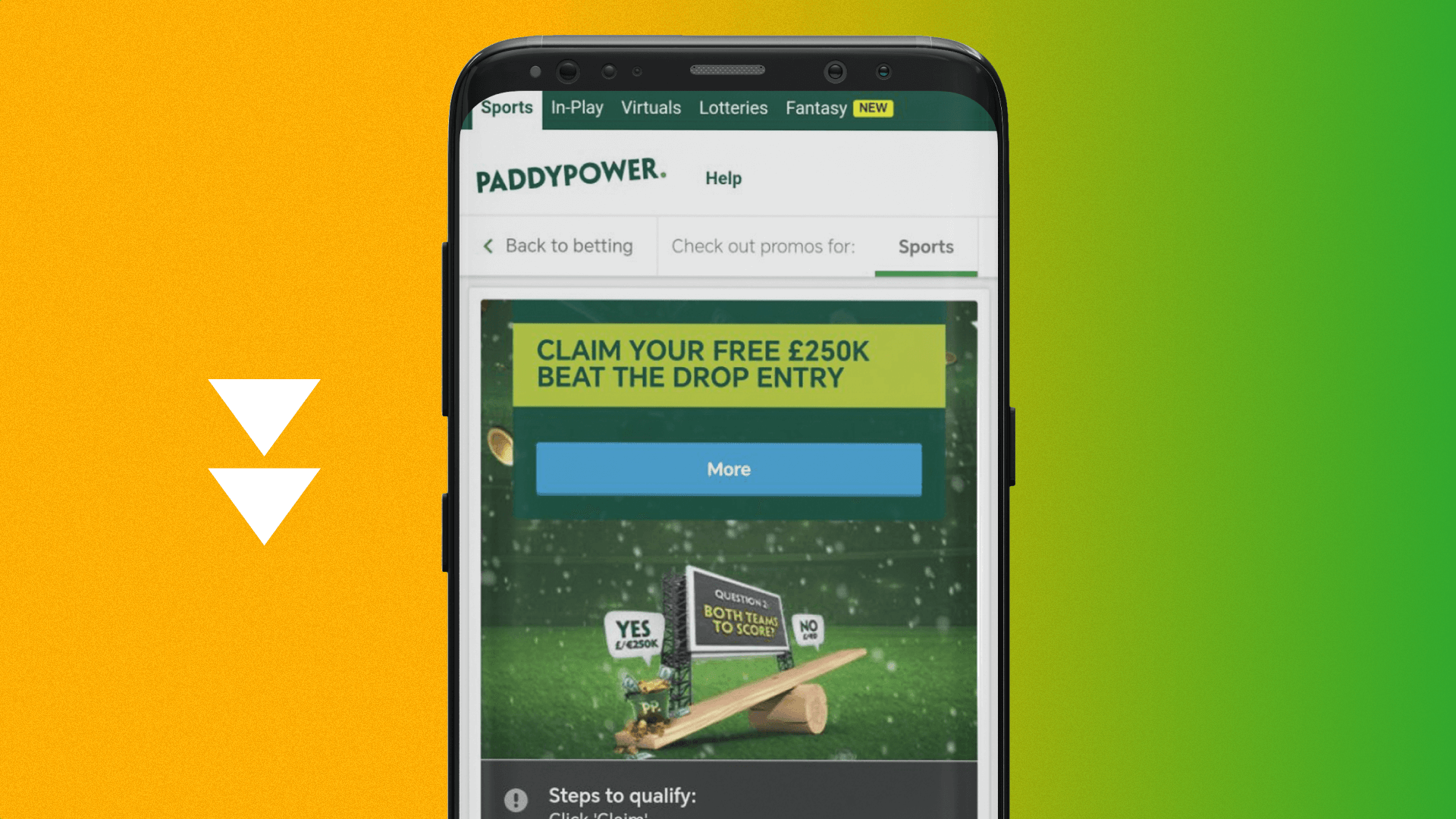 To download the Paddy Power app you need to go to the mobile site and go to the bottom of the page