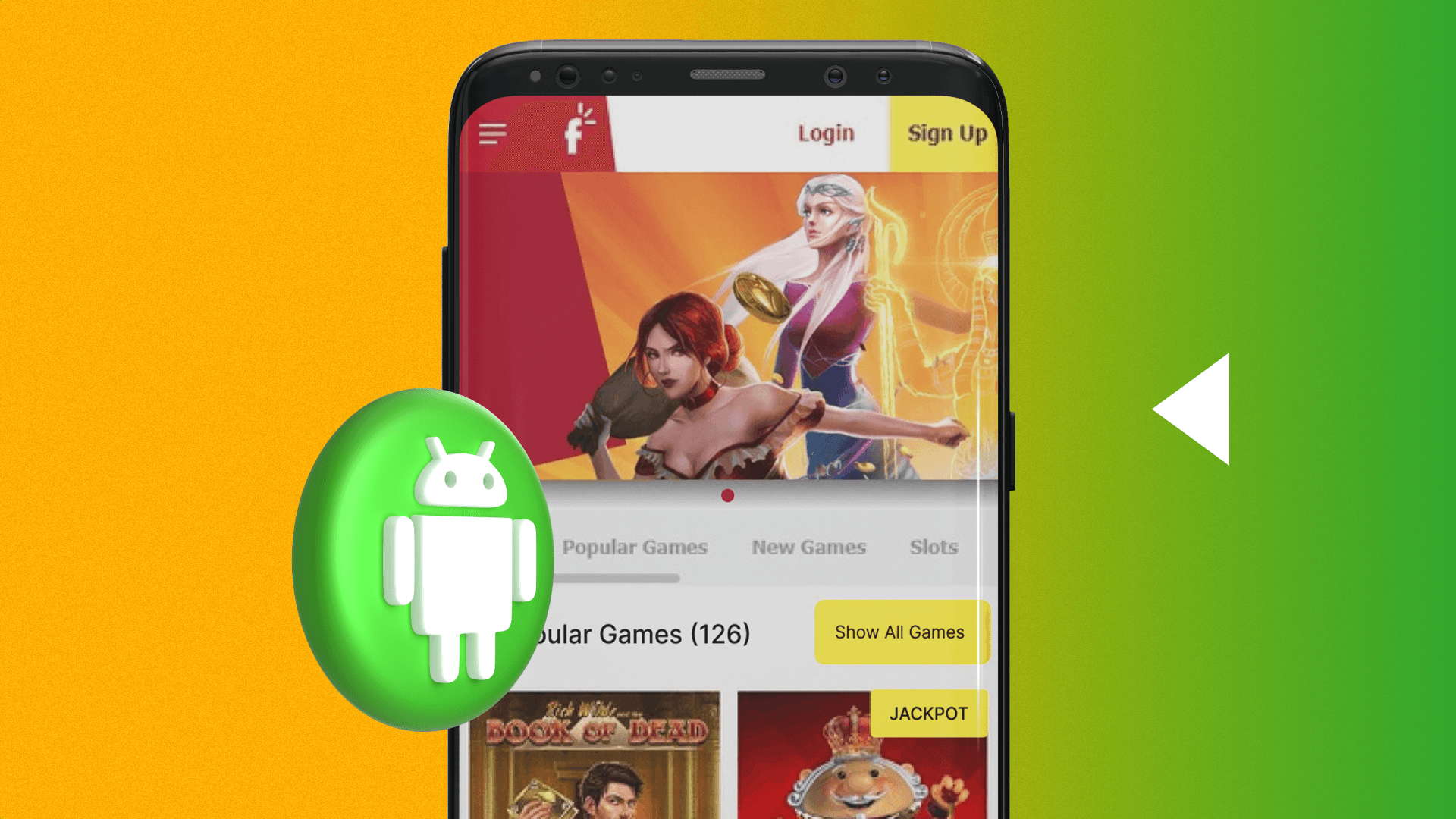 To download the Funbet app players from India have to go down to the bottom of the mobile site page and find the android logo