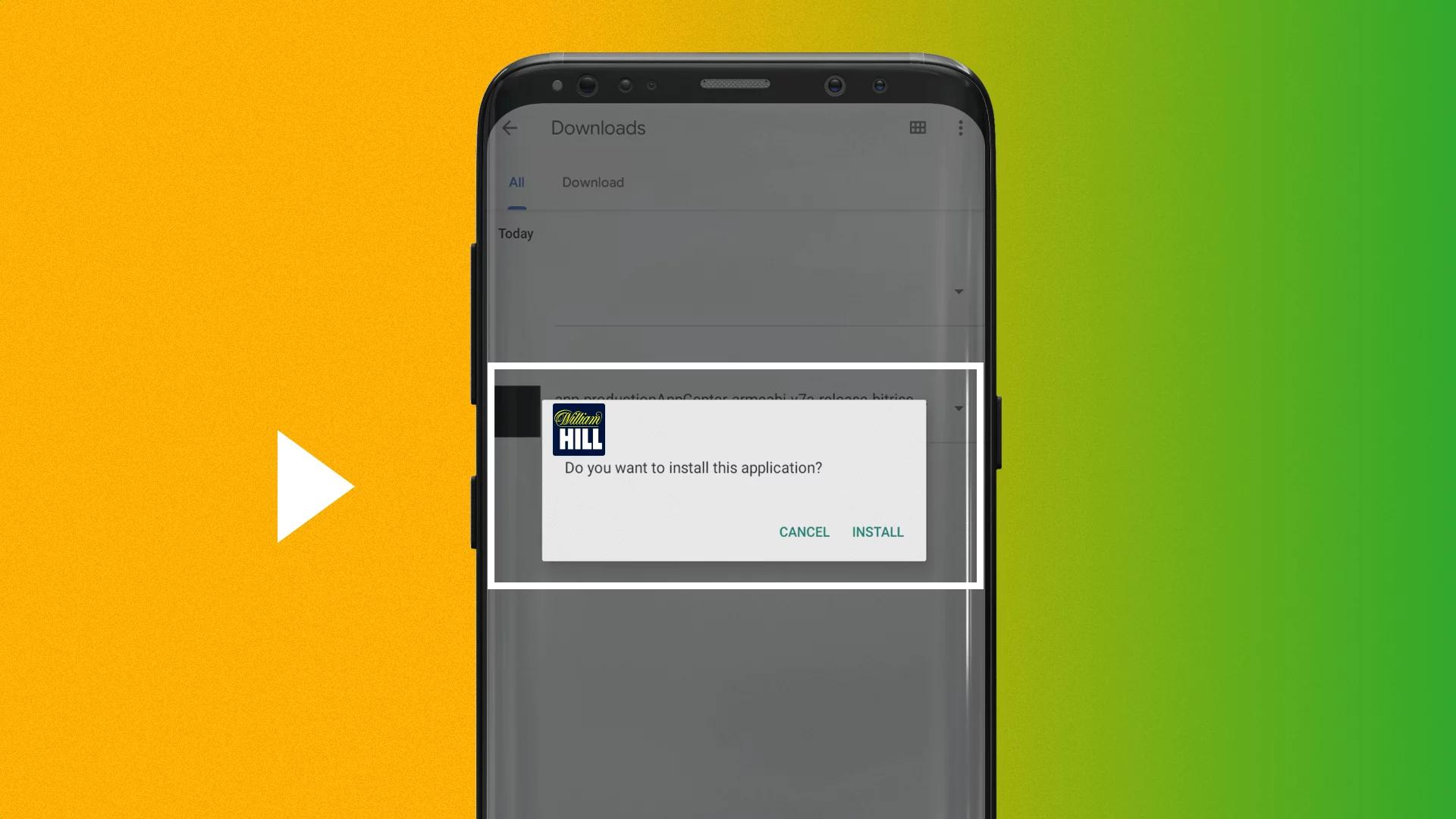 To download the William Hill app players from India need to tap on the android icon and verify the download