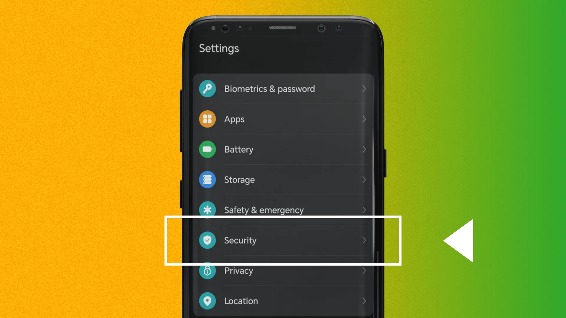 To install the Sbotop app you need to go to your smartphone's security settings