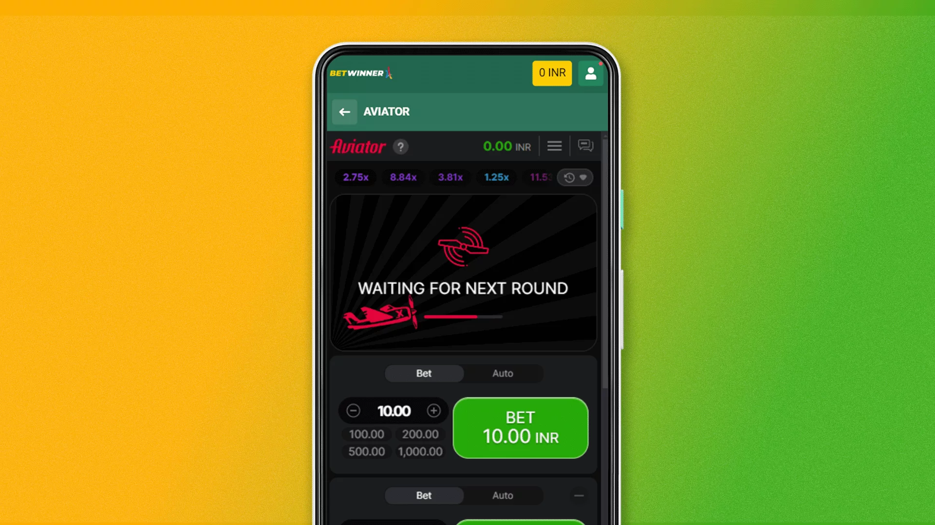 Bet the right amount of money at BetWinner Aviator