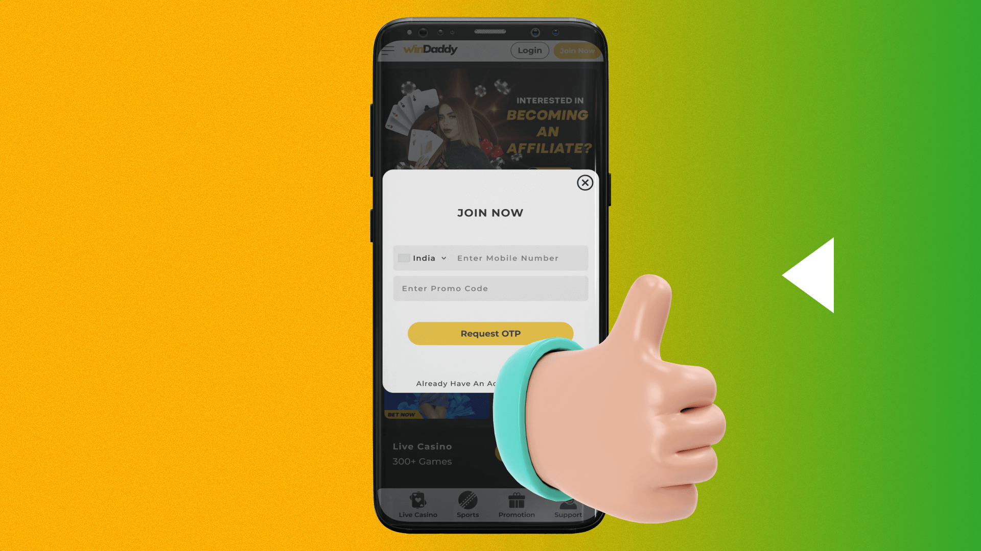 After installing the Windaddy app, players from India can log in to the app and enjoy all the features