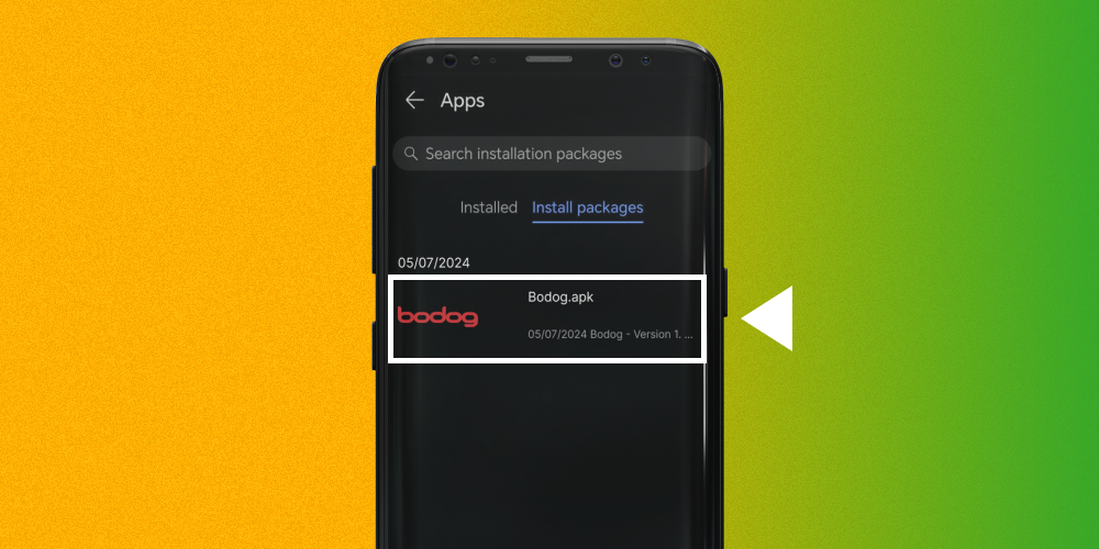 After downloading the Bodog app, find it in your download list and start the installation