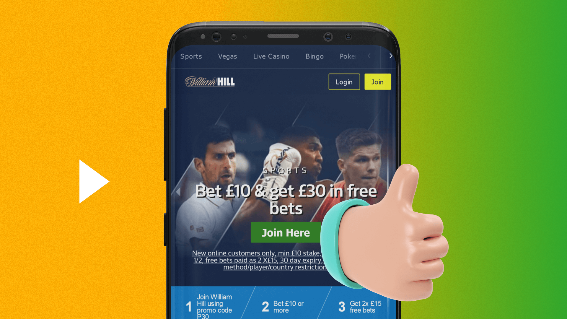 After installing the William Hill app, players from India will find the logo on their smartphone desktop