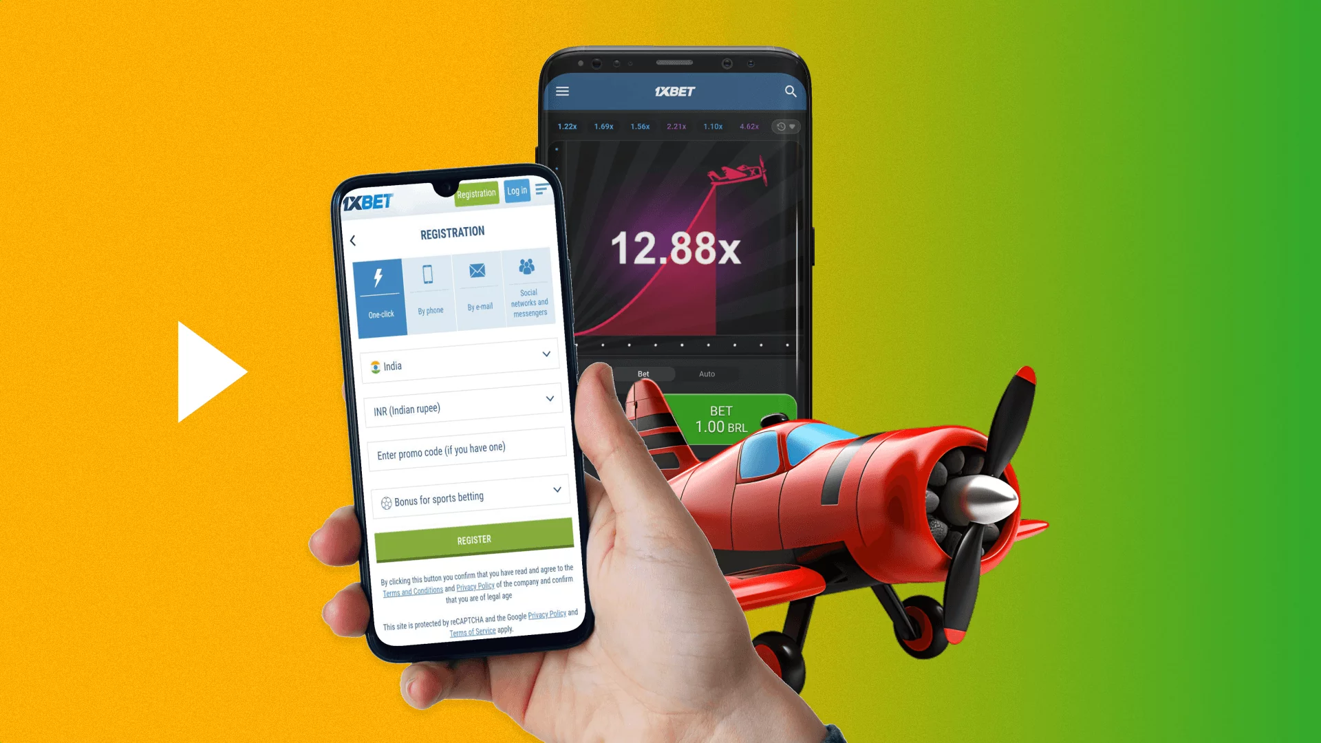 After installing the 1xBet Aviator app, log in to your account, make a deposit and start playing
