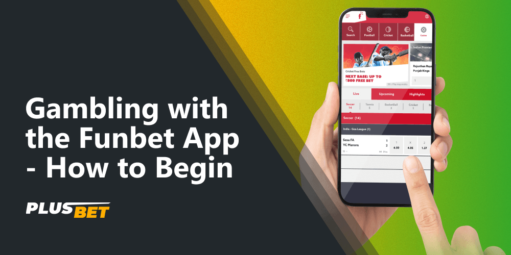 To bet via the Funbet mobile app, Indian bettors need to create an account, make a deposit and go to the online casino section