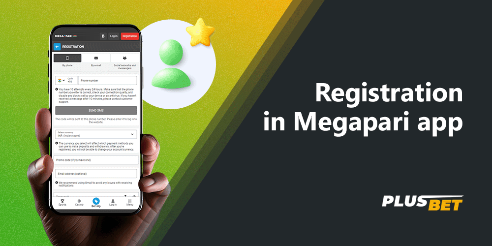 Creating an account on the Megapari app takes a couple of minutes