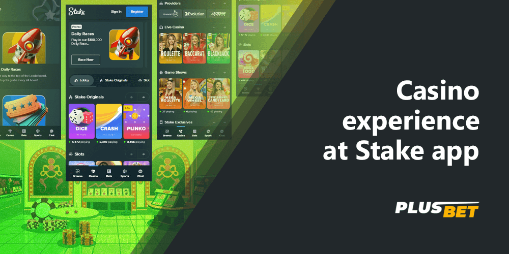 Indian users can utilize the full casino experience on the Stake app