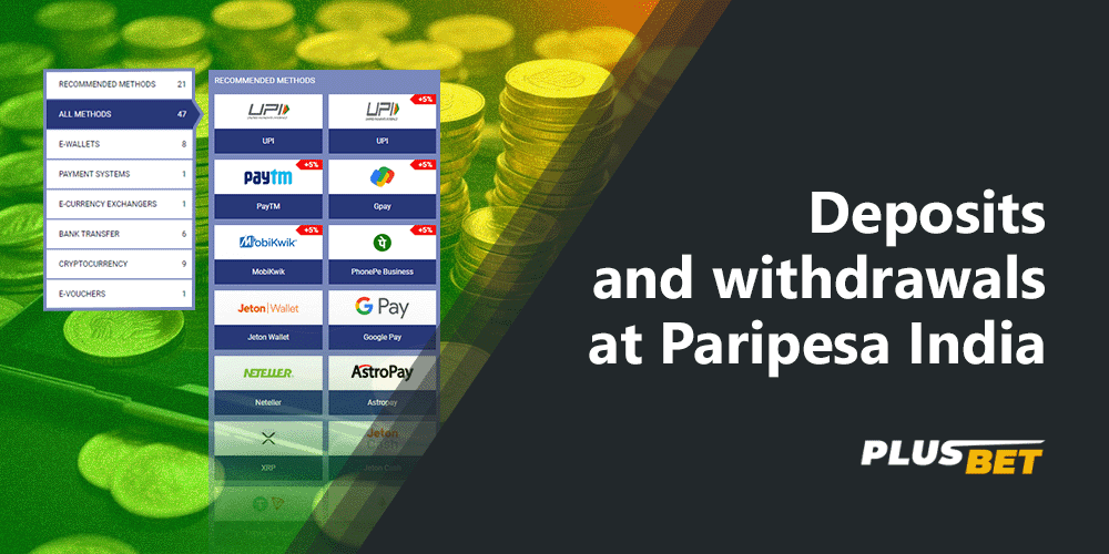 Easily deposit and withdraw funds to your Paripesa account