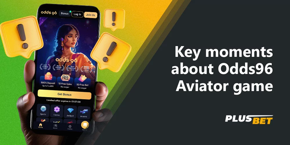 Odds96 Aviator game is a first of its kind crash game with attractive graphics