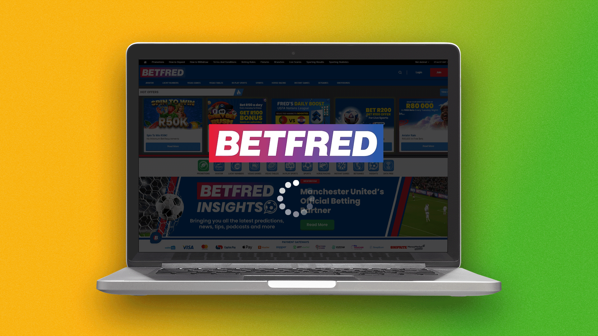 Go to the Betfred website to log in