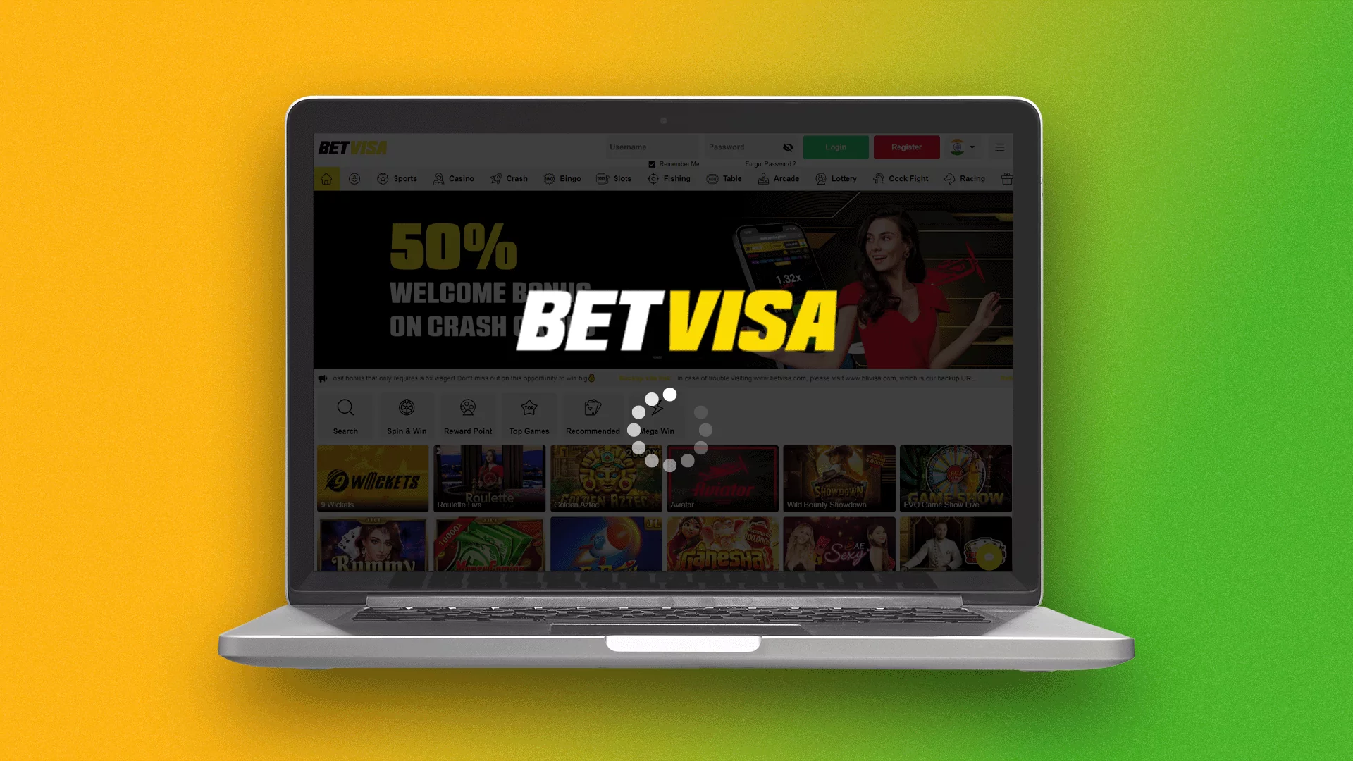 Visit the BetVisa website to start registration