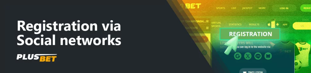 You can register with 22bet using social networks