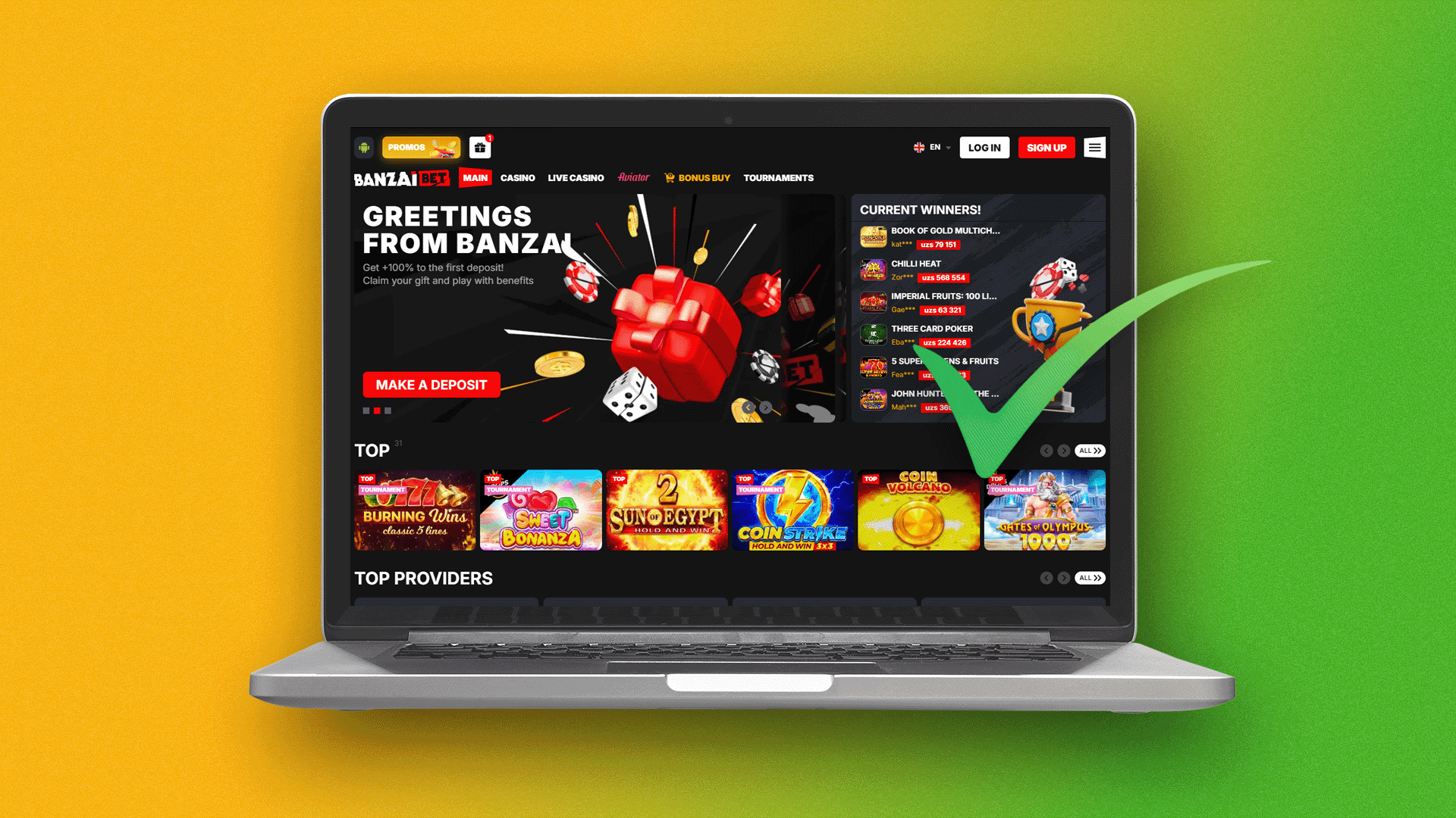 After logging in to your banzaibet account, we can place bets and play games of chance