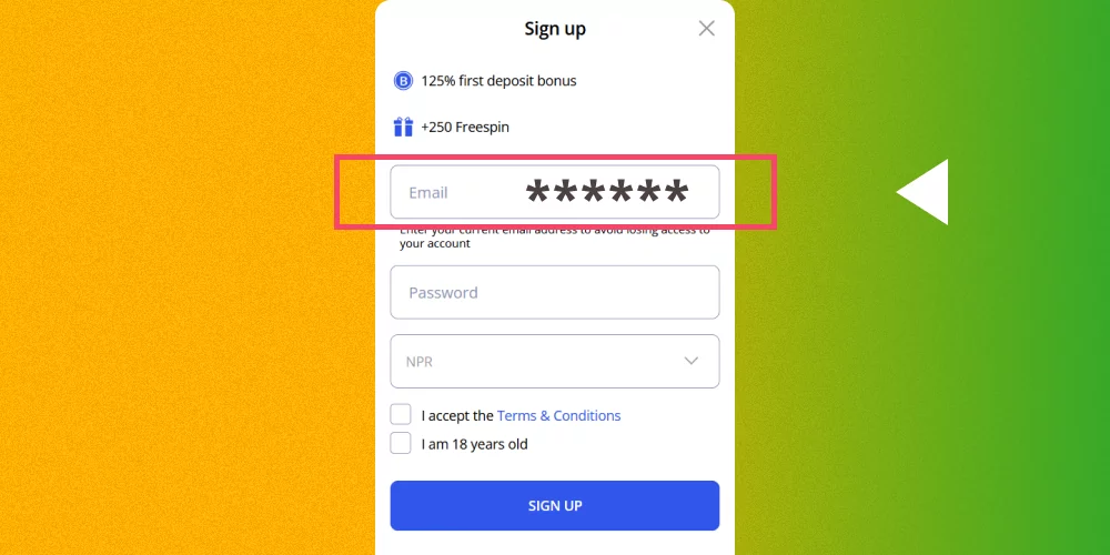 Glory Casino registration process step 3