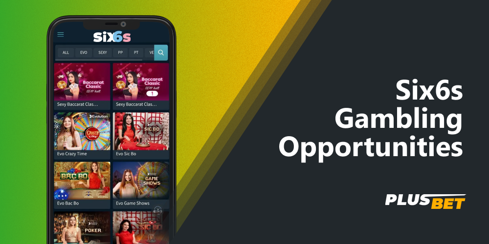 Six6s Casino offers a variety of RNG and live dealer games from top developers