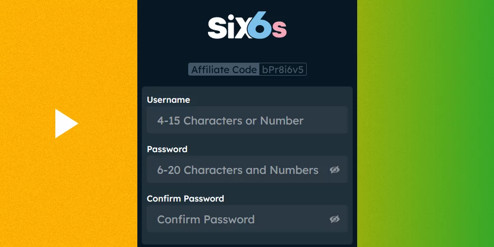 Six6s registration process step 3