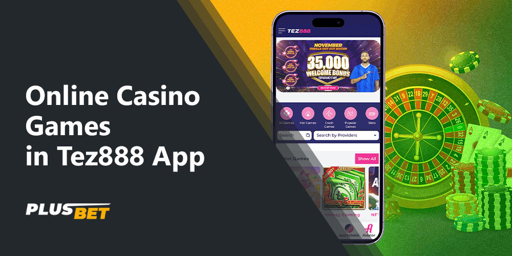 The tez888 app offers a variety of casino gambling games