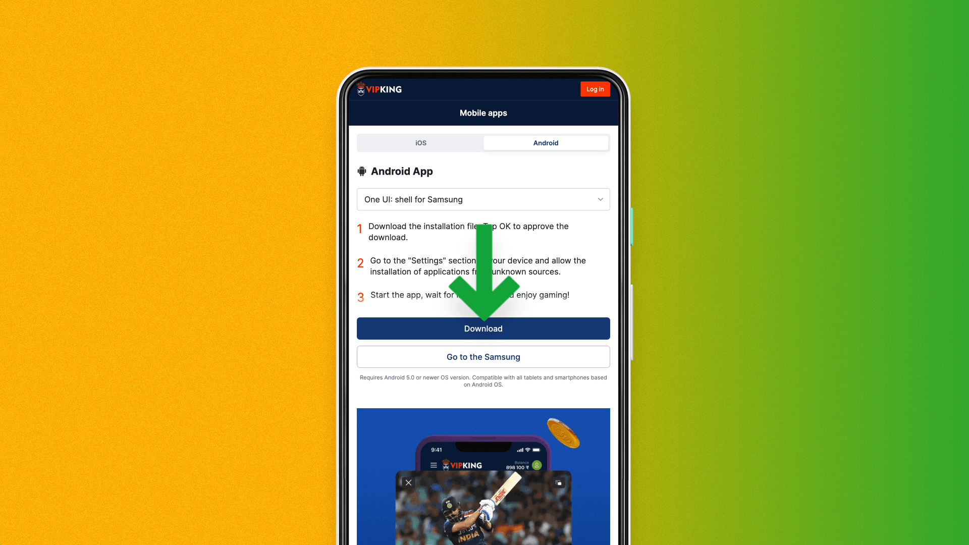 Downloading VipKing application may take some time, it depends on the speed of your Internet connection