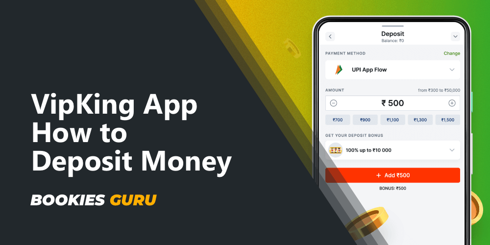 In order to deposit money via VipKing app - you need to follow a few simple steps