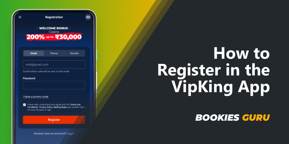 Registering with the VipKing app gives a user from India full access to all the features of the platform