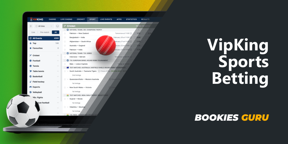 VipKing users from India can bet on a variety of sports, including cricket